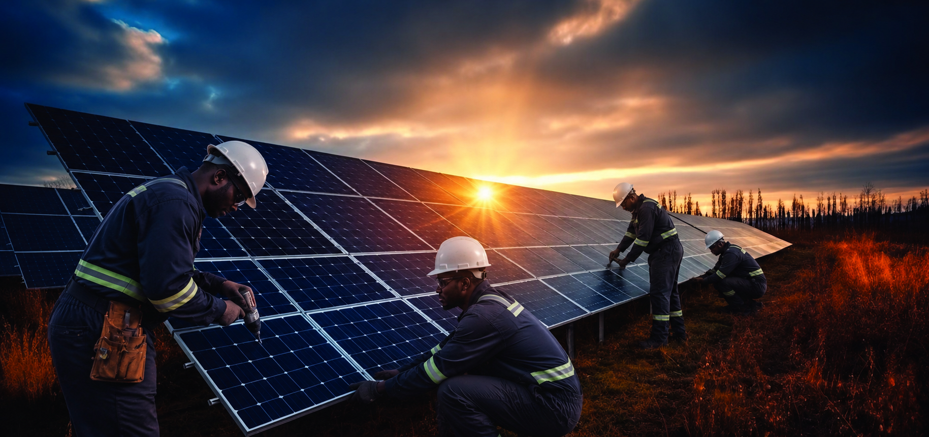 Utility-scale solar power project